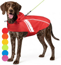 VIVAGLORY Dog Raincoat Wetoff Dog Rain Coat, XS - Red / XL (30"-34" chest girth)