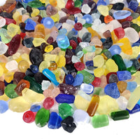 HappyFiller 2 Lb Matted Flat Marbles - Mixed Colors / 5 LB