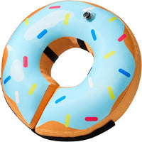 BENCMATE Inflatable Dog Cone Collar Alternative, Soft Dog Cone for Small Medium Large Dogs and Cats, Neck Recovery ECollar Donut Collar After Surgery (Large+, Donut-Blue)