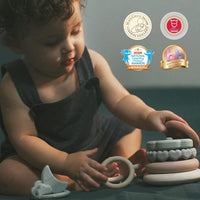 Moonkie Stacks of Circles Soft Teething Toy - multicolored - image 2