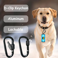 Metal Dog Poop Bag Holder 2-Pack w/Leash Clip - Blue / 1 Holder 15 Bags - image 3