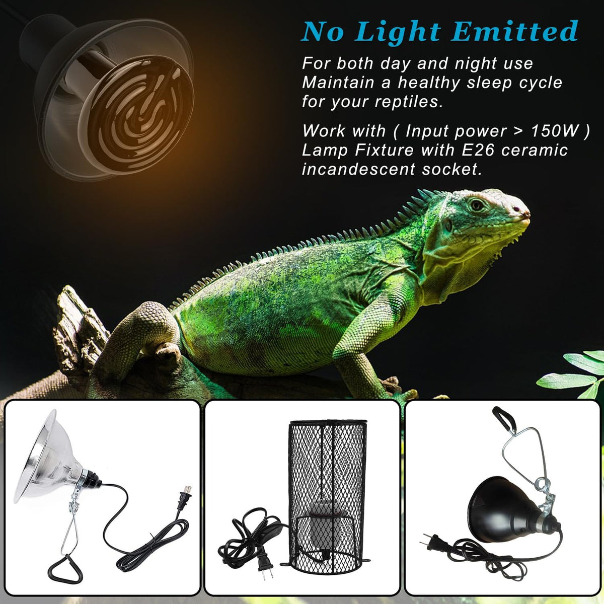 150W 2 Pack Reptile Heat Bulb - 150w-large Tank - image 3