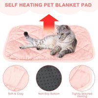 4 Pack Self Heating Cat Pad Self Warming Dog Mat - 16 x 20 Inch / Pink - image 3