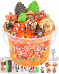 Astronaut Galaxy Slime for Kids, Big Slime Bucket with Clay - Orange Slime