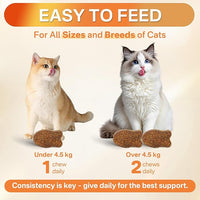 4-in-1 Flea Treatment for Cats Chewable, Natural Cat Flea and Tick Prevention Chewable Supplement for Skin & Coat | Immunity Support | Digestive | Flea & Tick Treatment for All Breeds & Sizes