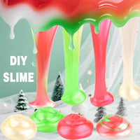 4 Pack Galaxy Slime Kit, Party Favors for Kids, Non Sticky, Wet - Red&green & White Slime - image 4
