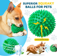 Squeaky Balls for Pet Small Puppy - XL Large Set of 2 / Multi - image 2