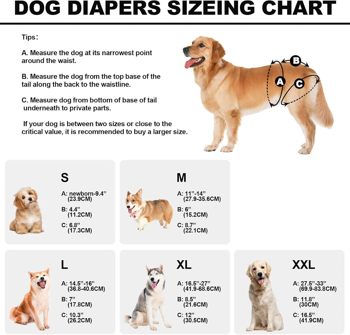 Reusable Dog Diapers Female Washable - Black / Large - image 4