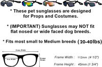 G010 Dog pet Costume Aviator Sunglasses for Medium Breeds – Essentials for Dogs - Sports Turbo Black / uv400 - image 2