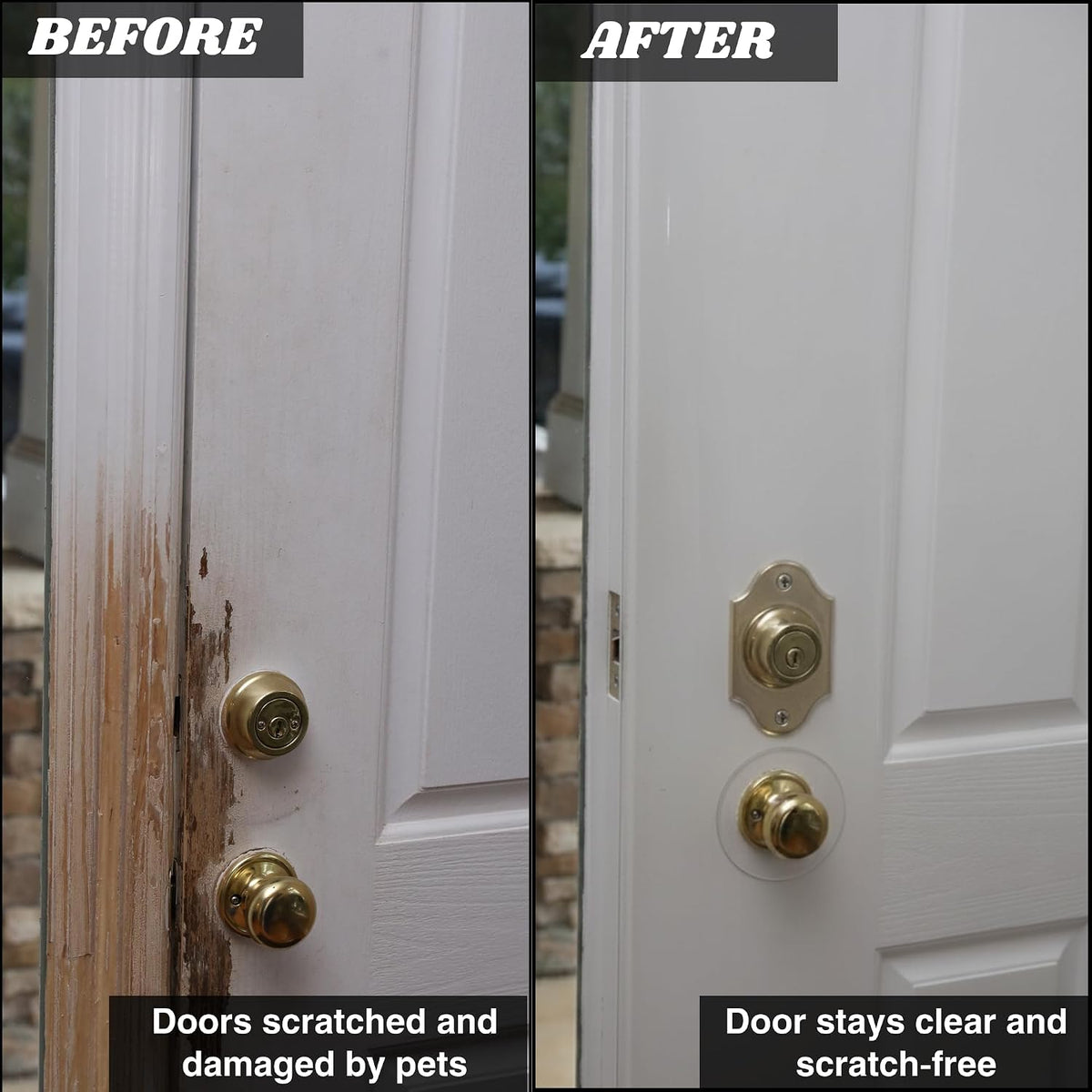 CLAWGUARD Heavy Duty Door Scratch Shield, Clear Wall - image 4
