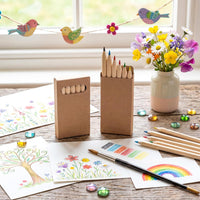 Ctosree mini colored pencils in kraft boxes, 6 natural wood pencils per box - view 10