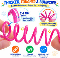 20-pack of colorful plastic cat spring toys for chasing and pouncing - view 4