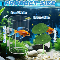 2Pcs Aquarium Fish Feeder Feeding Tray with Suction Cup - 4.Transparent - image 2