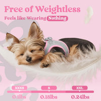 rabbitgoo Step-in Small Dog Harness - Light Pink & Gray / S(chest:15.1"-16.5") - image 4