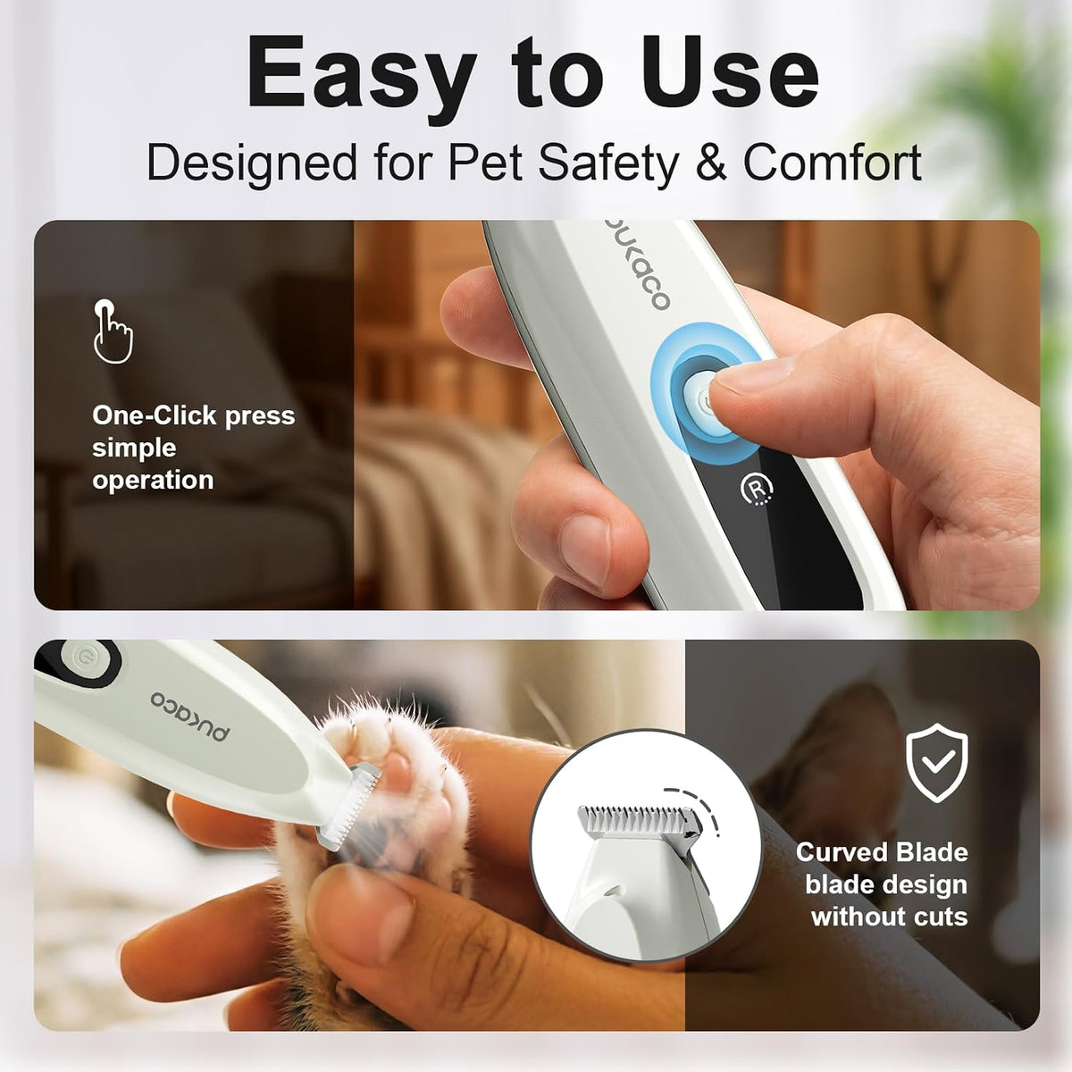 Upgraded Mini Dog Paw Trimmer with LED Light - image 4