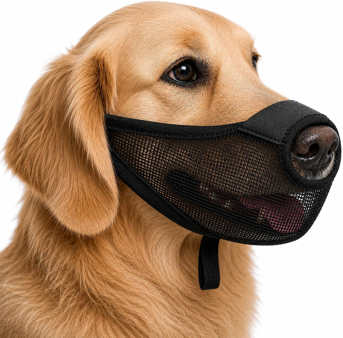 Dog Muzzle, Soft Air Mesh Muzzles for Medium Sized Dogs - Black / S