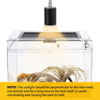 HELIME Reptile Tank 7 Piece Starter Kit with Escape Proof Locking Lid - Small(12x7x9IN) - image 4
