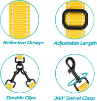 Double Dog Leash, No Tangle Dual Leash - Yellow - image 4