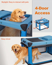 Ownpets Collapsible Dog Crate - Blue / 48.0"L x 31.0"W x 31.0"H - image 4