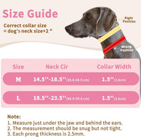 Martingale Dog Training Walking Collar for Pulling, M - Hot Pink / Large,2.5mm,18.5-23.5"Neck - image 4