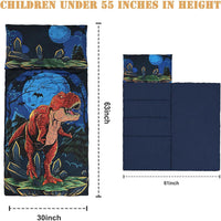hallo bunny kids sleeping bag with attached pillow, extra-long slumber bag shown in space astronaut  - view 4