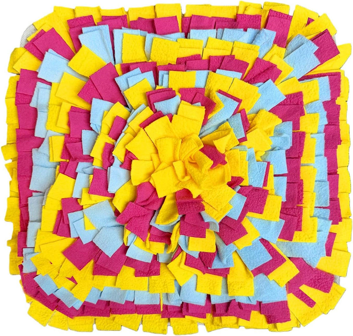 Snuffle Mat for Dogs, Adjustable Interactive Puzzle Toy - Yellow-35 cm