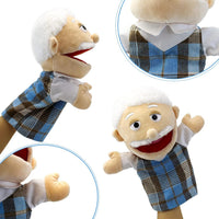 Family Hand Puppets,Puppets for Kids Role Paly Family Members 13.4 INCH Multi-Ethnic Puppets Plush - Big F-gf - image 4