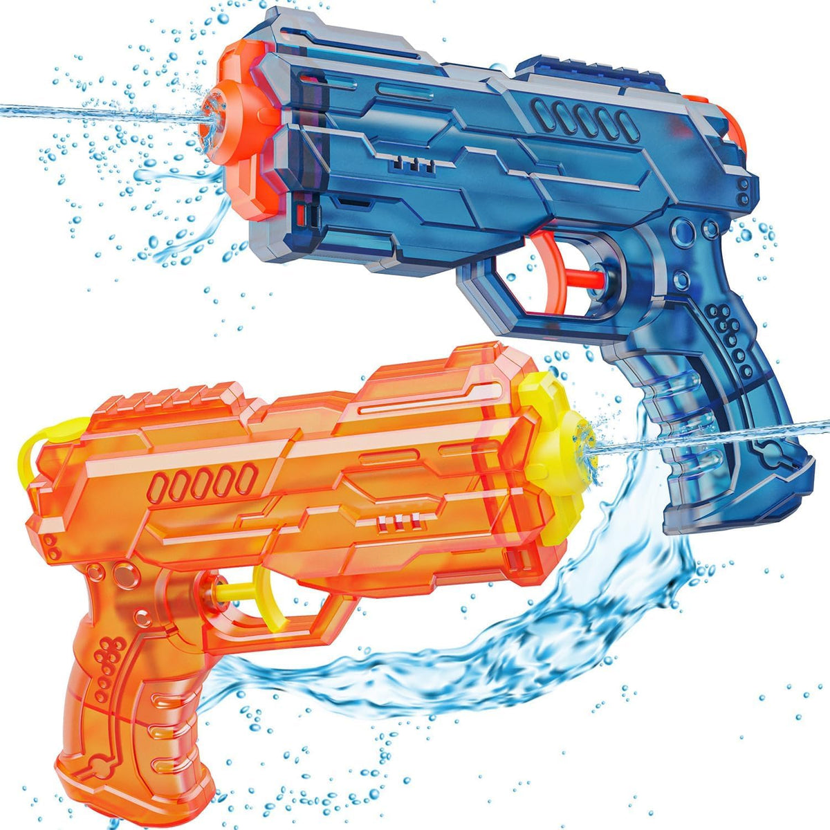 Water Gun Squirter for Kids Squirt Gun 2 Pack – Fun for Kids & Family - 2 Pack: Blue+Orange