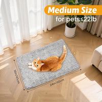 Self Warming Cat Bed, Self Heating Mat for Dog - Black / 24x18in - image 2