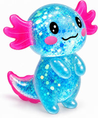 Ropuptl sitting axolotl squishy toy in purple, slow rising soft fidget