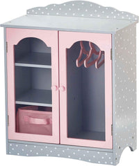 Olivia's Little World Twinkle Stars purple 18 inch doll closet with hangers, shelves and canvas bin
