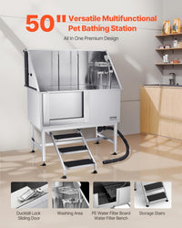 VEVOR Professional Dog Washing Station, Showerhead, Storage Rack - 50 inch - image 2