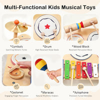 WINGYZ Kids Drum Set, 9-in-1 Montessori Toys – Fun for Kids & Family - 16'' L x 9'' W x 2.4'' H - image 3