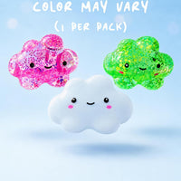 Premium Cloud Squishy Toy, Glow in the Dark Stress Ball - White - image 3