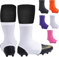 Football Spats Cleat Covers, Youth Boys, Keeps Dirt - White / Medium