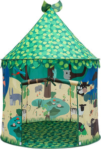Ryssin dinosaur pop up play tent for kids with mesh windows, set up indoors - view 2