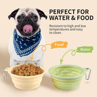 Collapsible Dog Bowls 2-Pack - 12 OZ Macaron Yellow and Green - image 3
