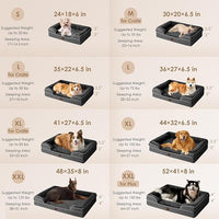 EHEYCIGA Orthopedic Dog Bed for Small Dogs, Waterproof Memory Foam Small Pet Beds with Sides, Non-Slip Bottom and Egg-Crate Foam Medium Dog Couch Bed with Washable Removable Cover, Dark Grey