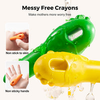 Mess Free Beeswax Crayons for Toddlers, Washable Jumbo Crayons - 24 Colors - image 2