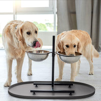 DogBuddy Dog Food Mat, Waterproof Dog Bowl Mat - 32"L x 19"W / Gray - image 3
