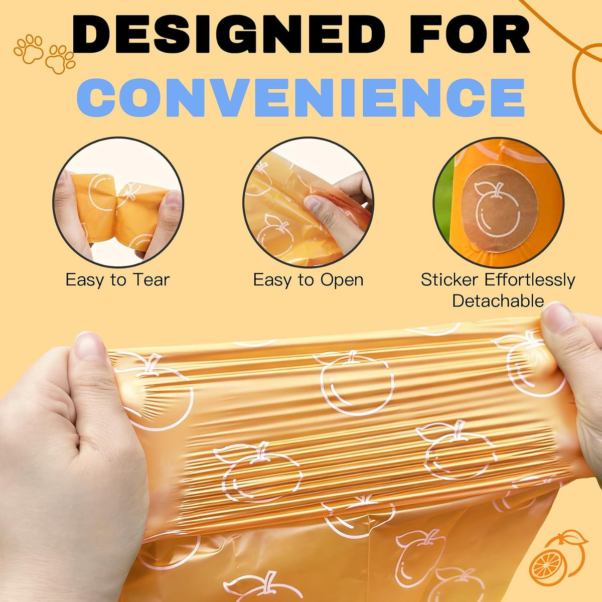 Cherry Blossom Scented Dog Poop Bags, 42 Rolls 630 counts - orange / 630 Count (Pack of 1) - image 3