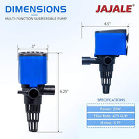 Water Pump 475 GPH Submersible Internal Aquarium Powerhead Water Pump Ultra Quiet for Aquarium,Fish Tank -2 Pack