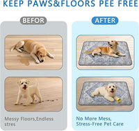 Washable Pee Pads for Dogs 2 Pack, Absorbent Reusable Puppy Pads Waterproof, Leakproof & Non-Slip Whelping Pad, Potty Training Pads for Dogs Playpen Mat 24x36