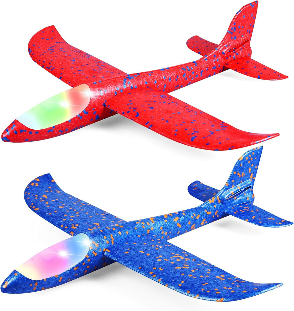 2 Pack LED Light Airplane - Red and Blue