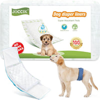 Dog Diaper Liners 100ct Super Soft and Absorbent Dog Diaper Booster - Long / 100.0