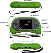 EASEGMER kids handheld game console RS-8M with 2.5 inch screen in blue - view 12