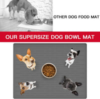 XXXXL Largest Pet Food Mat - Light Gray / 48"L x 32"W - image 3
