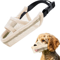 Crazy Felix Dog Muzzle Anti Eating for Small Medium Large Dogs - Beige / XXXS