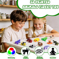 Celltestria 18PCS 3D Printed Skeleton Fidget Toys with Coffin Storage - 120Pcs Mini Animals - image 3