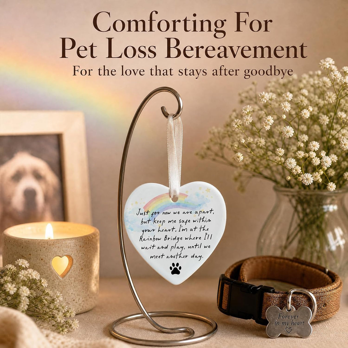 OFlyDesigns Pet Memorial Ceramic Heart Keepsake - Until We Meet - image 2